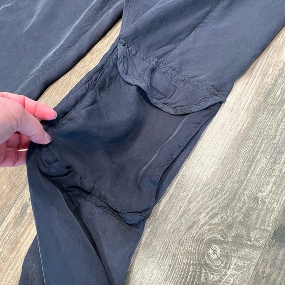 Johnny Was pete & greta Ramble Cargo Jogger Pants Sz XL Charcoal Gray Silk Feel - Picture 2 of 11